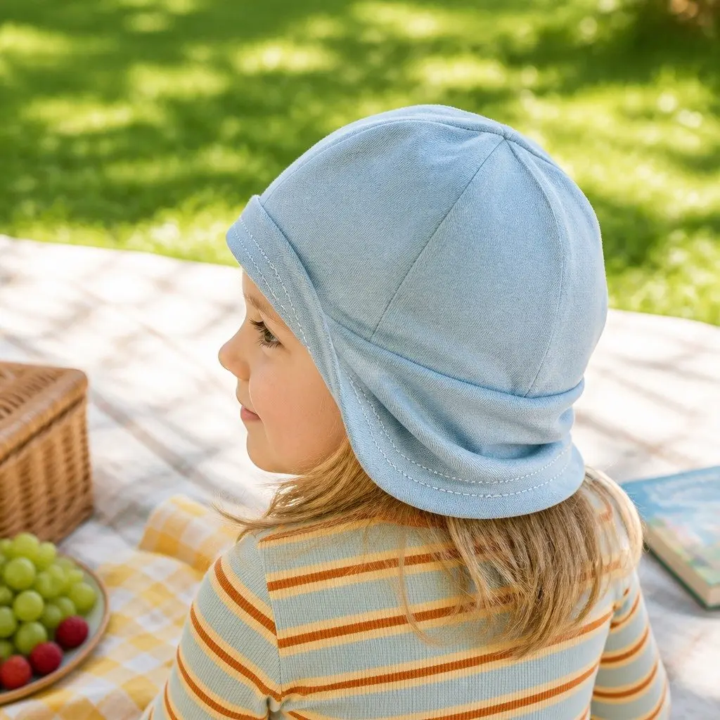 Legionnaire Baby Sun Hat Soft Cotton Jersey Newborn Toddler Pram UPF50+