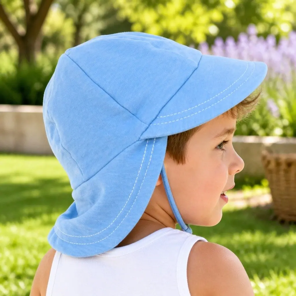 Legionnaire Baby Sun Hat Soft Cotton Jersey Newborn Toddler Pram UPF50+