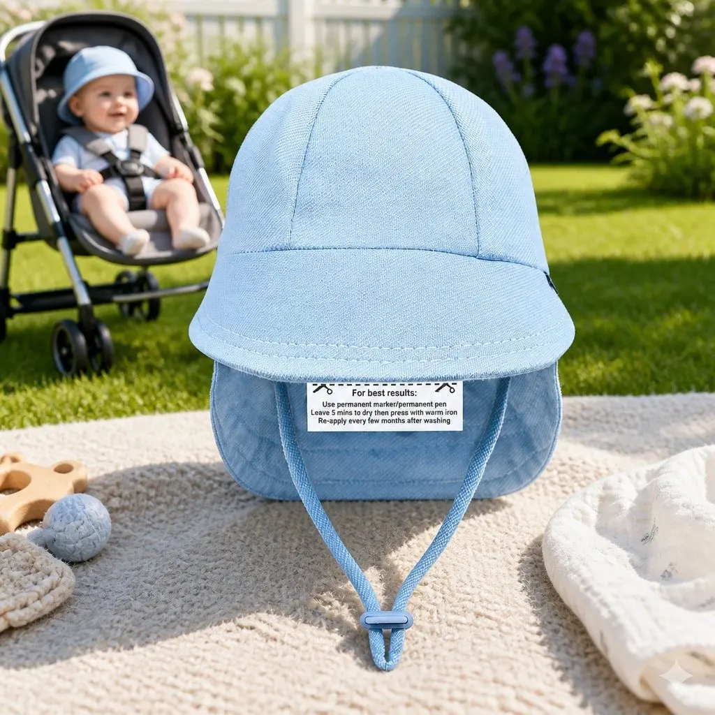 Legionnaire Baby Sun Hat Soft Cotton Jersey Newborn Toddler Pram UPF50+