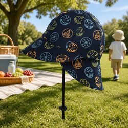 Legionnaire Baby Sun Hat Soft Cotton UPF50+ Pram Carrier Hat Toddler Newborn