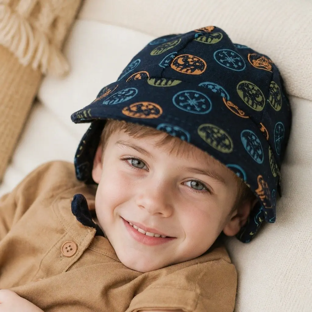 Legionnaire Baby Sun Hat UPF50+ Soft Stretch Cotton Pram Carrier Toddler