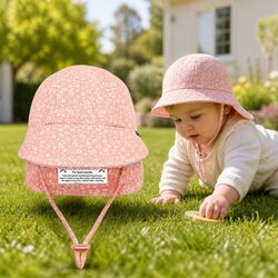 Legionnaire Baby Sun Hat XL Petunia Cotton Jersey UPF50+ Pram Carrier