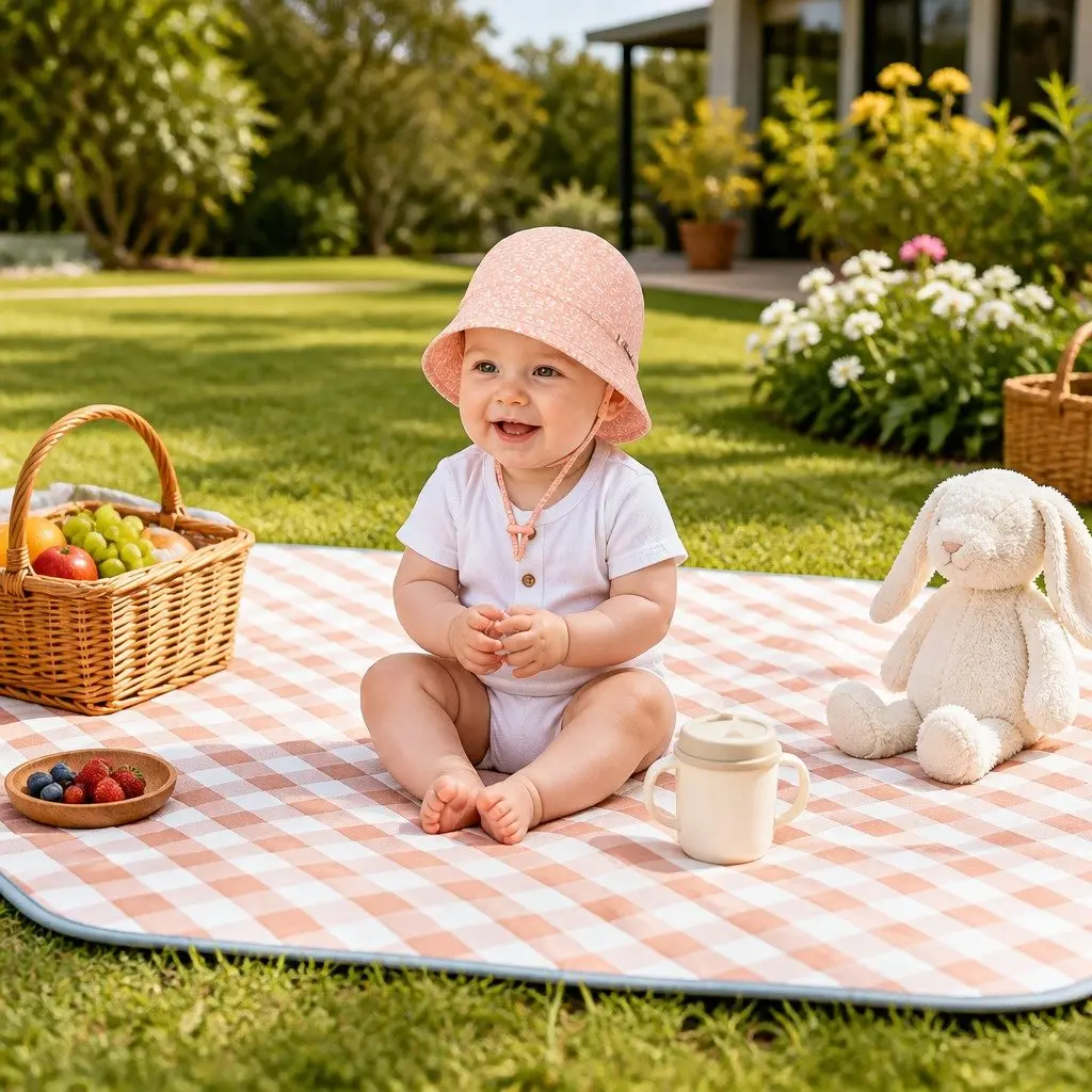 Legionnaire Sun Hat UPF50+ XL Petunia Cotton Jersey for Newborns Crawlers Toddlers