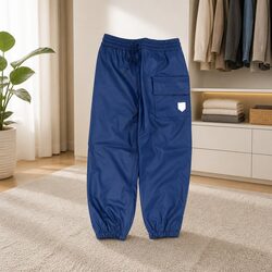 Navy Splash Pants Kids Waterproof Rain Trousers Outdoor Play Clothing