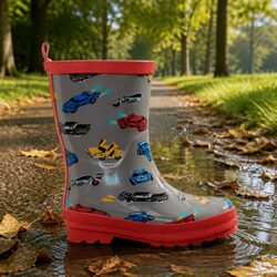 Kids Waterproof Rain Boots Matte Pink Navy Slip-Resistant Children Rainy Day
