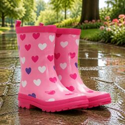 Kids Waterproof Rain Boots Slip Resistant Matte Removable Insole Rainy Day