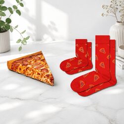 Parent Child Matching Socks Pizza Design 2 Pack Coordinating Kids Adult Feet