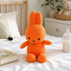 Miffy Sitting Corduroy Orange 23cm Soft Toy Nursery Decor Collectible Plush
