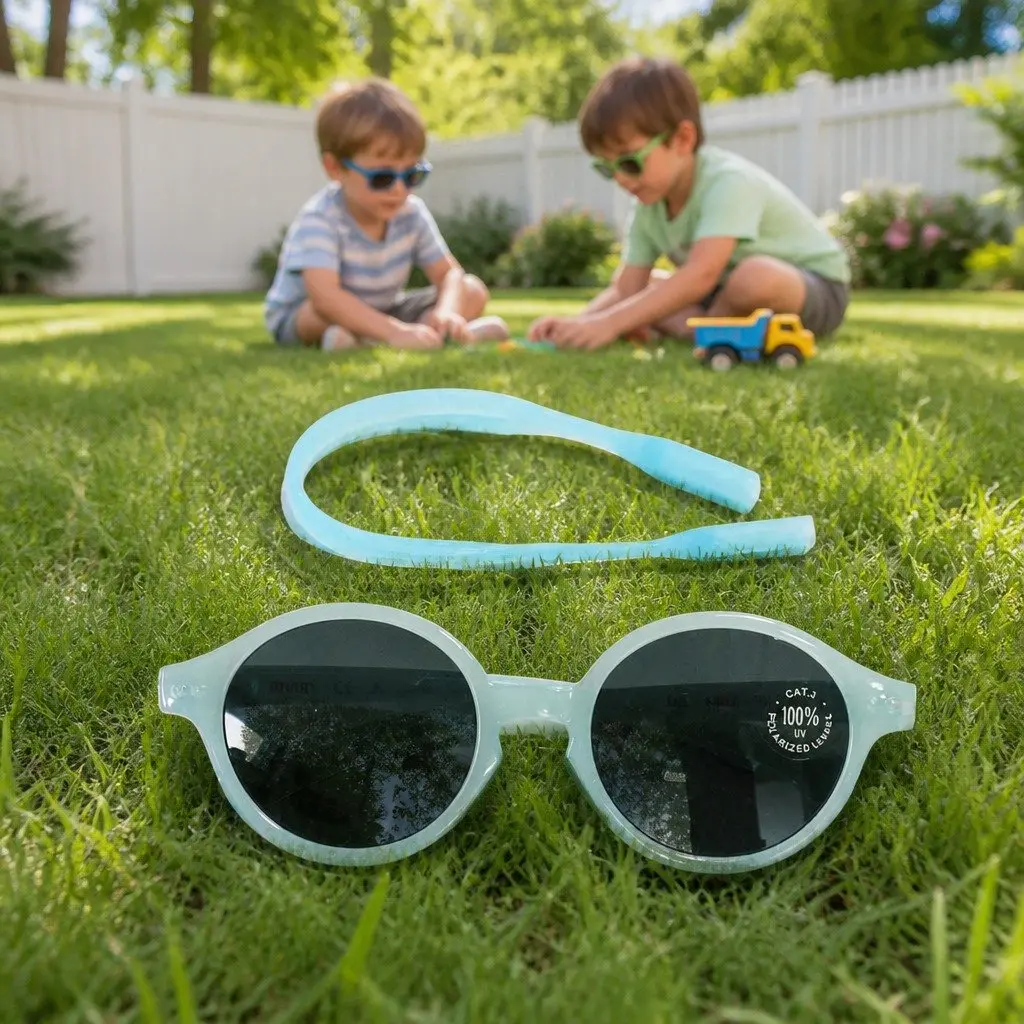 Kids Sunglasses UV Protection Soft Frame Flexible Hinges Toddler