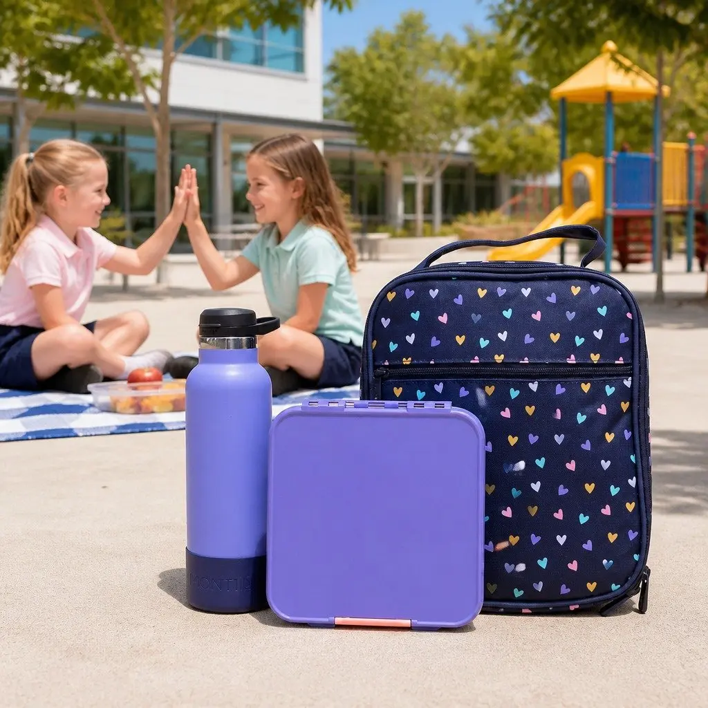 Bento Lunch Box Three Compartment Leakproof Airtight Grape