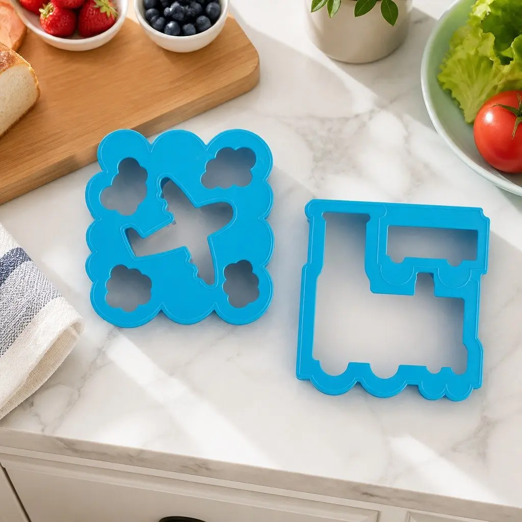 Sandwich Cutters Aeroplane and Train Designs Kids Lunch Box Fun Food
