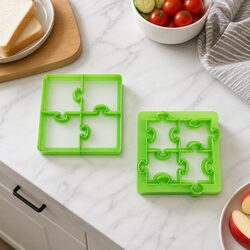 Puzzle Sandwich Cutter Set Kids Lunch Snack Maker Bread Shapes Food Cutter Tool