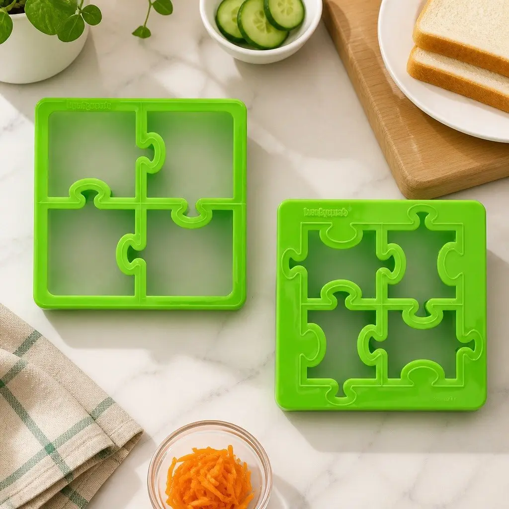Puzzle Sandwich Cutter Set Large Size for Kids Lunch Box