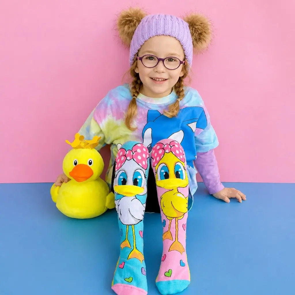 Fluffy Duck Socks Toddler Ages 3-5 Fun Playful Kids Comfortable Unique Novelty