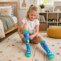 Racing Cars Socks for Kids & Adults Age 6-99 Fun Novelty Plush Design