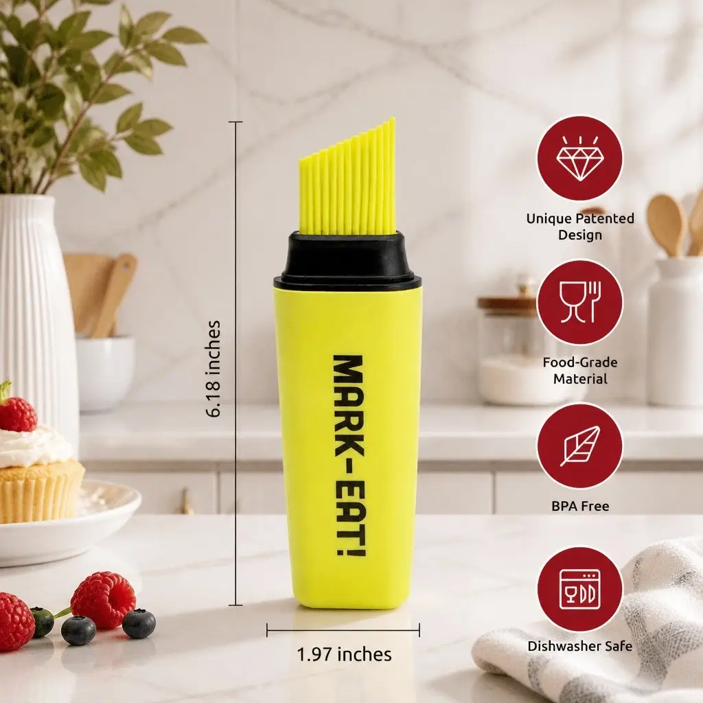 Silicone Pastry Brush Basting Kitchen Cooking Tool Oversized Design Dishwasher