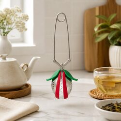 Tea Infuser Silicone Stainless Steel Brewing Strainer Tea Trap Leaf Filter