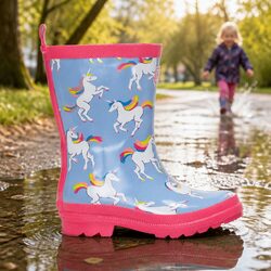 Kids Rain Boots Waterproof Slip-Resistant Rubber Matte Rainy Day Footwear