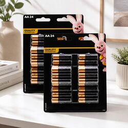 AA Alkaline Batteries 24 Pack x2 Long Lasting Power Household Electronics Bulk