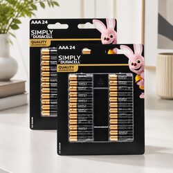AAA Alkaline Batteries 24 Pack x2 Long Lasting Power Household Electronics Bulk