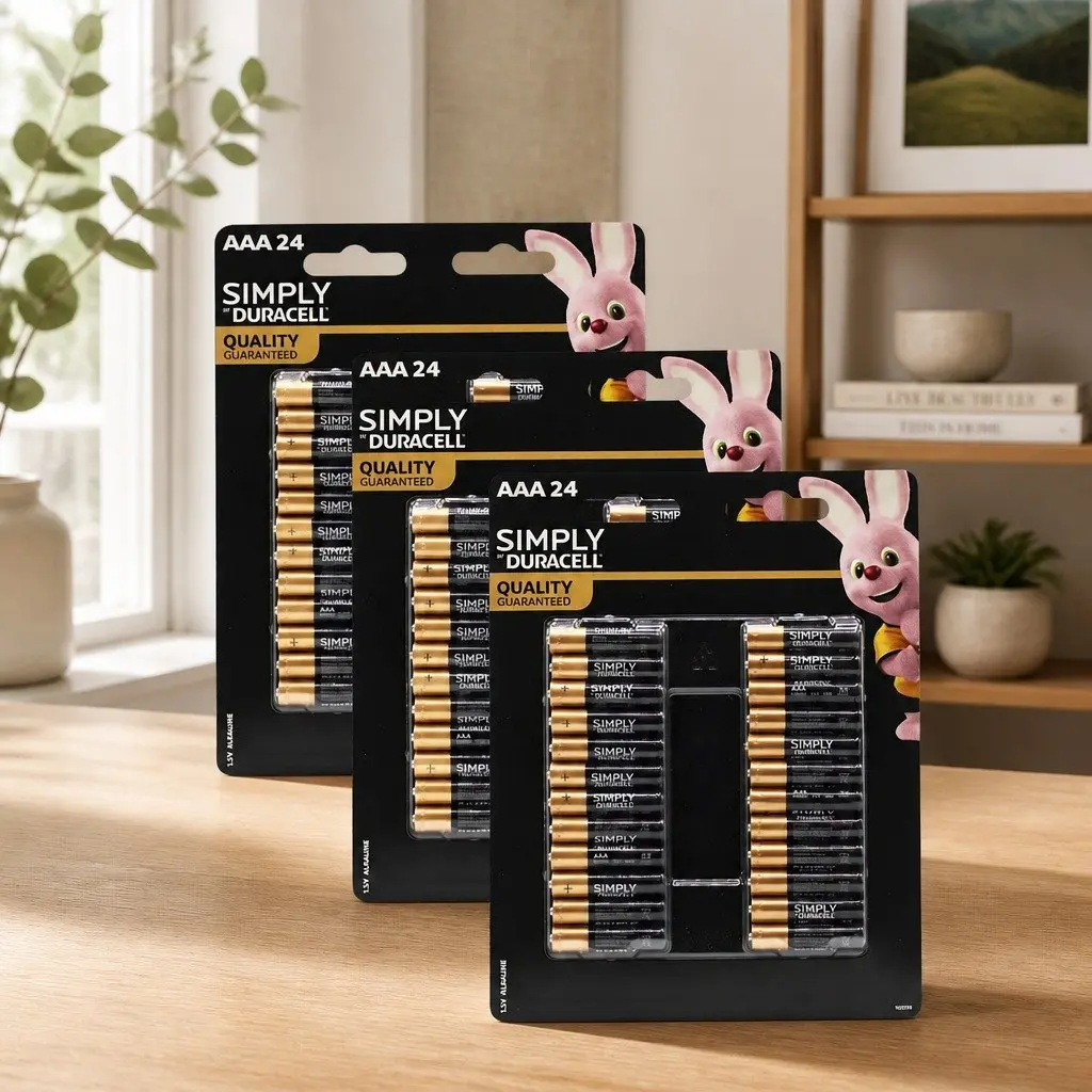 AAA Alkaline Batteries Long Lasting Power 24 Pack