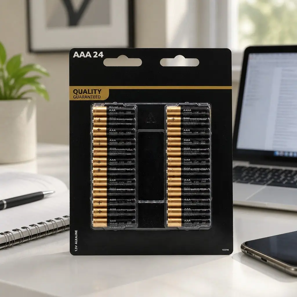 AAA Alkaline Batteries Long Lasting Power Leak Resistant 24 Pack
