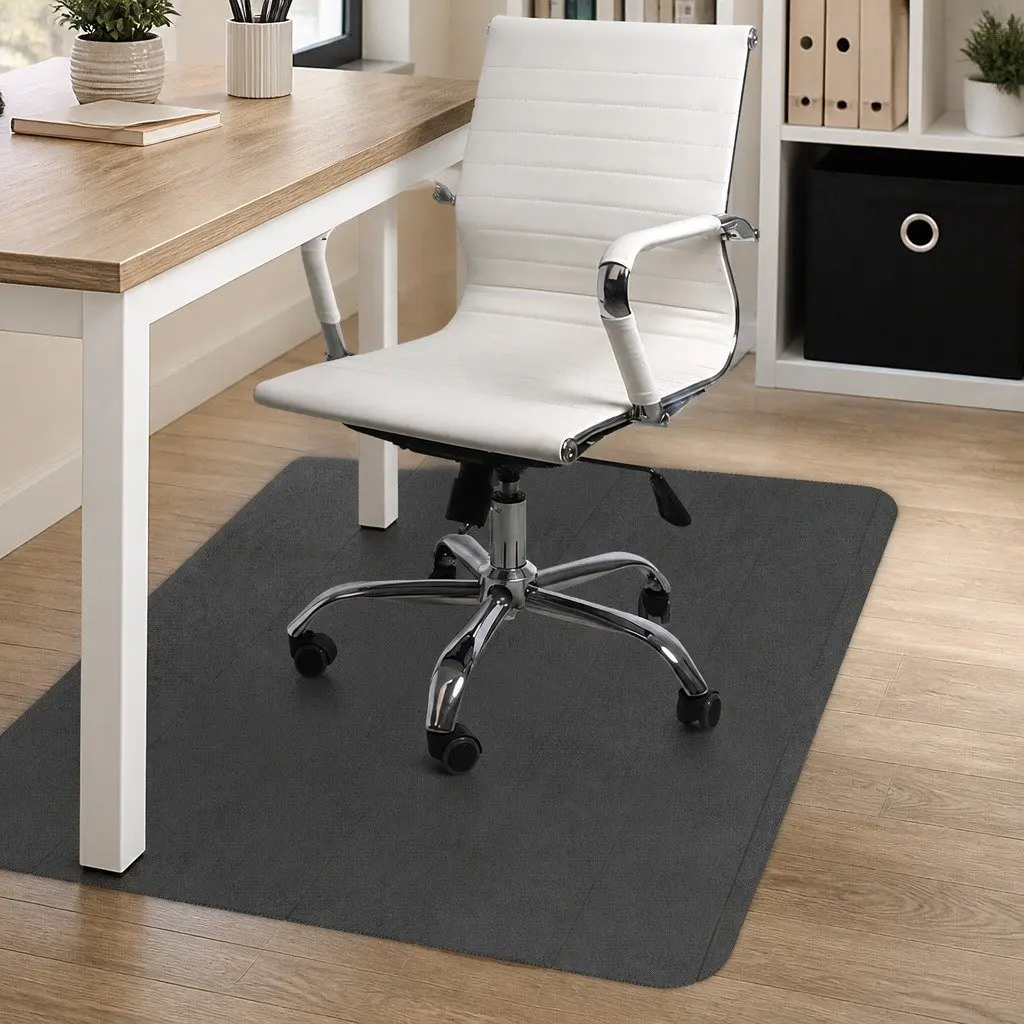 Chair Mat Floor Protector Anti-Slip 120x90cm PVC Black