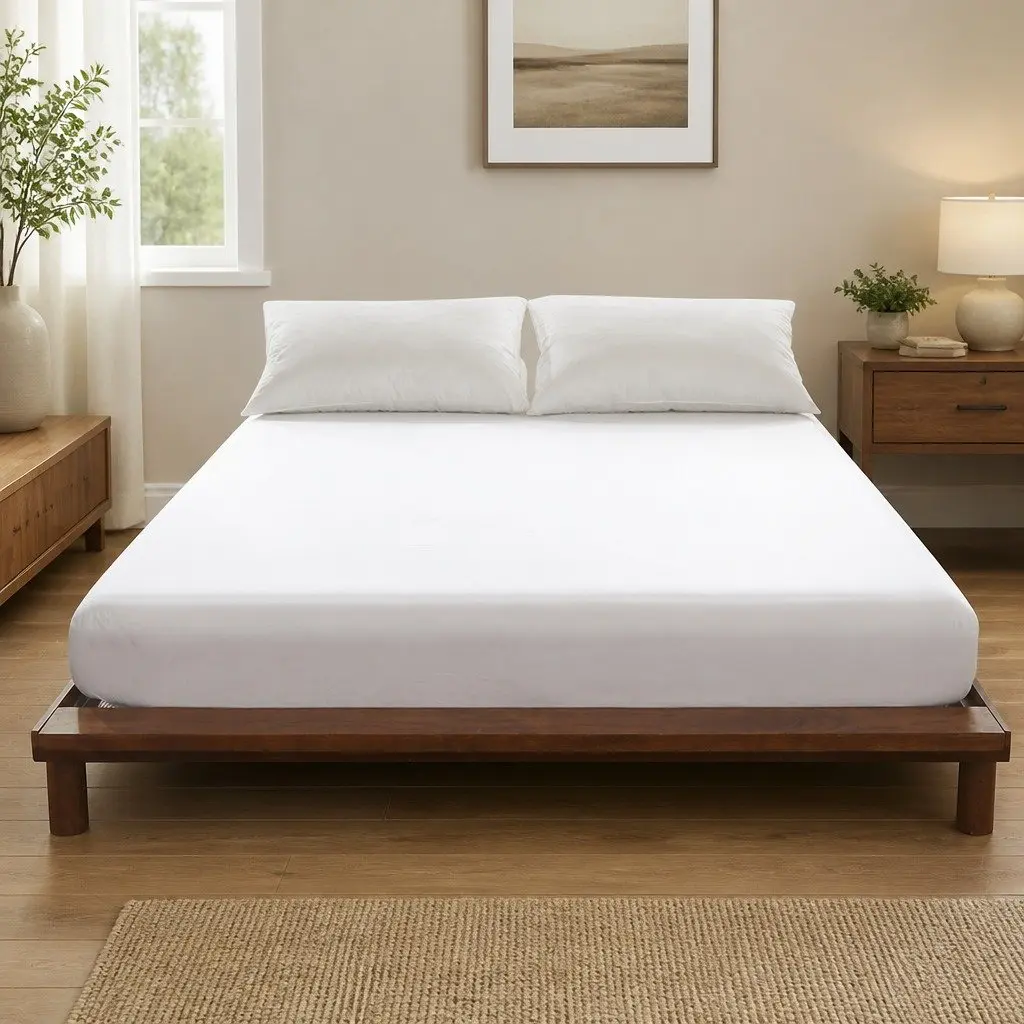 Mattress Protector Waterproof Dust Mite Barrier Terry Cotton Fitted White