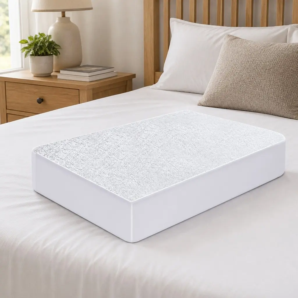 Mattress Protector Waterproof Dust Mite Barrier Terry Cotton Fitted White