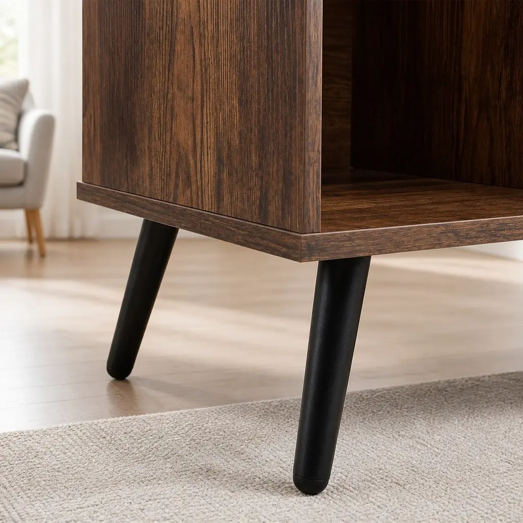 Record Player Stand Vinyl Storage Cabinet Turntable Table 300+ Albums Display
