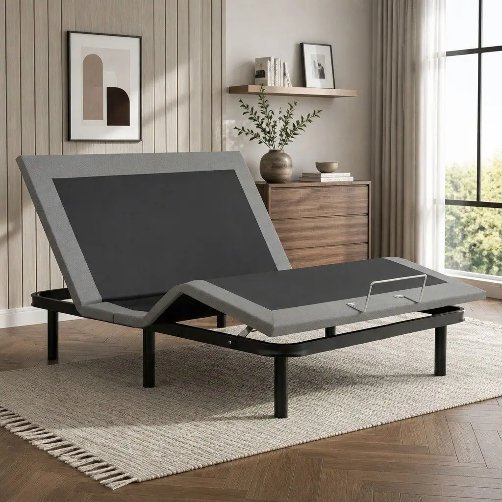 Electric Adjustable Bed Frame Double Size Wireless Remote Zero Gravity Black