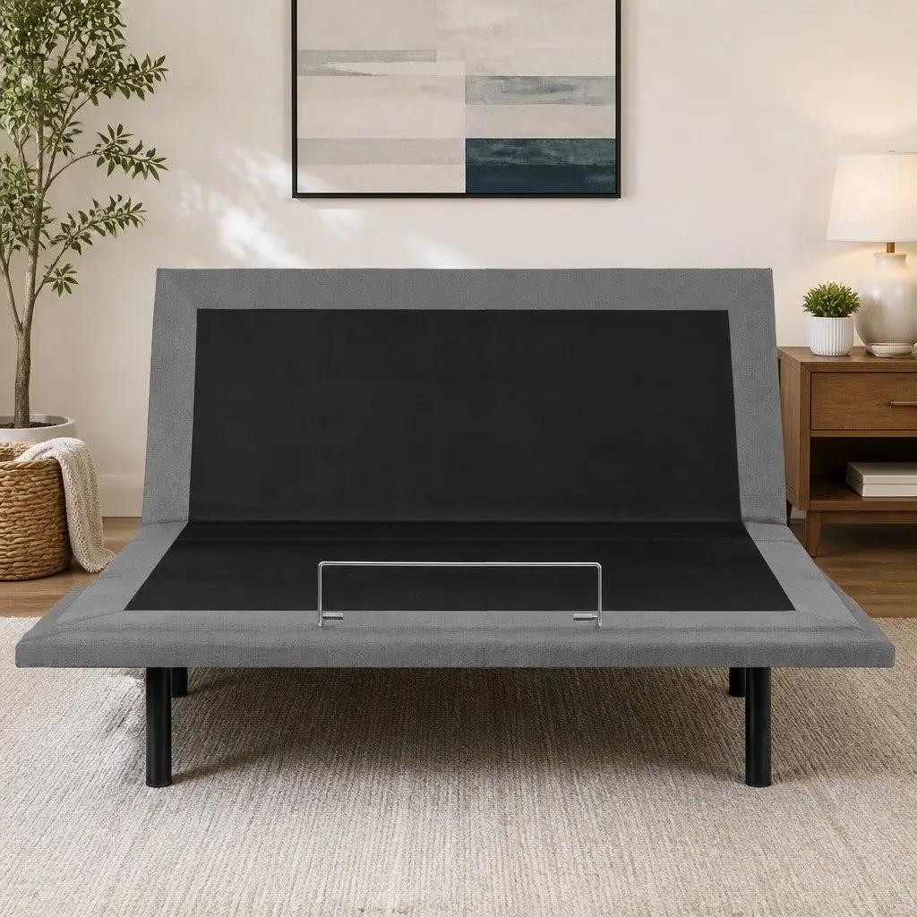 Electric Adjustable Bed Frame King Size Zero Gravity Wireless Remote Black