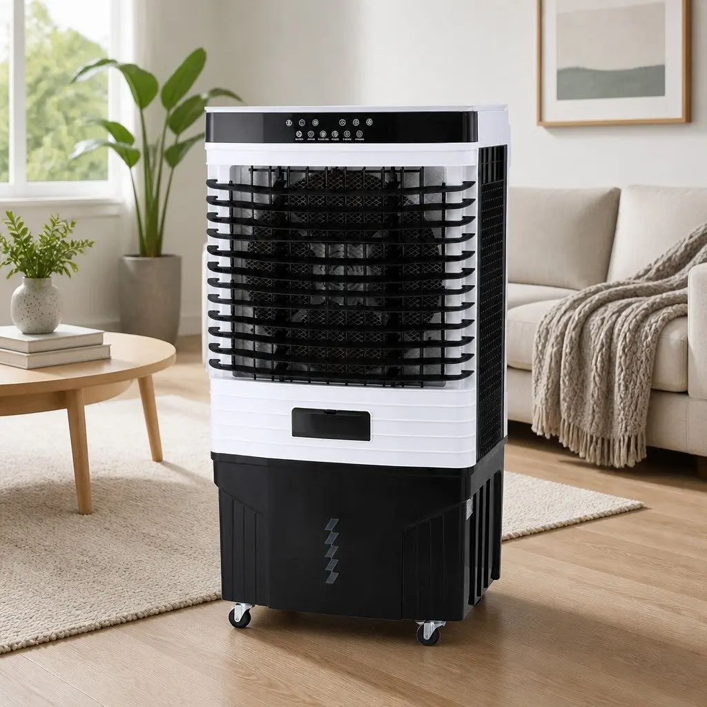 Evaporative Air Cooler 60L Tank Humidifier Purifier LED Remote Control Portable