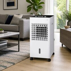 Evaporative Air Cooler 6L Water Tank Humidifier Purifier Fan White Portable