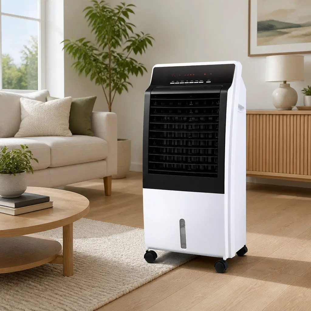 Evaporative Air Cooler Fan White 8L Water Tank Humidifier Remote Control