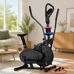Exercise Bike 6 in 1 Elliptical Cross Trainer Home Gym Indoor Cardio Machine