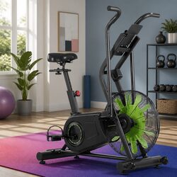 Air Bike Dual Action Exercise Bike Fitness Home Gym Cardio Full Body Workout