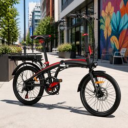 Folding Electric Bike 250W Motor Urban Commuter eBike Portable Rechargeable