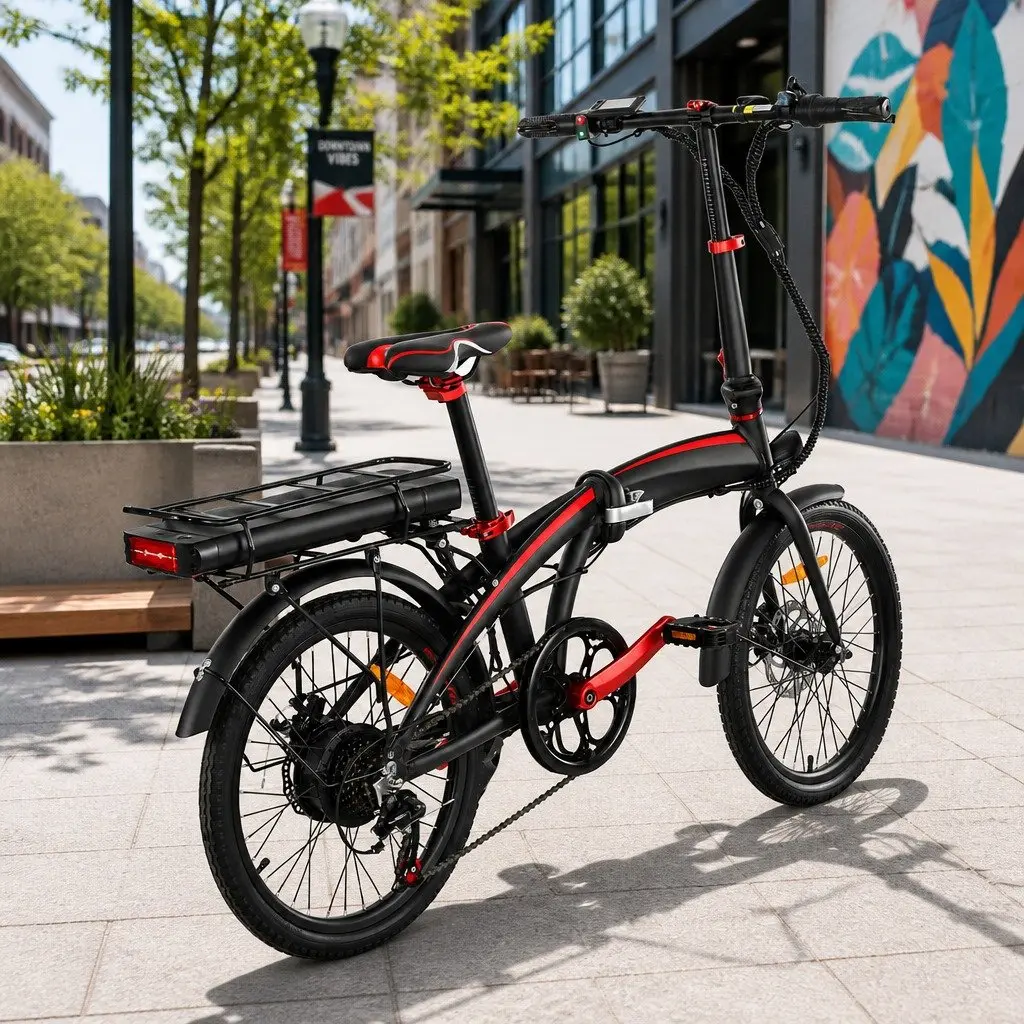 Folding Electric Bike 250W Motor Urban Commuter eBike Portable Rechargeable