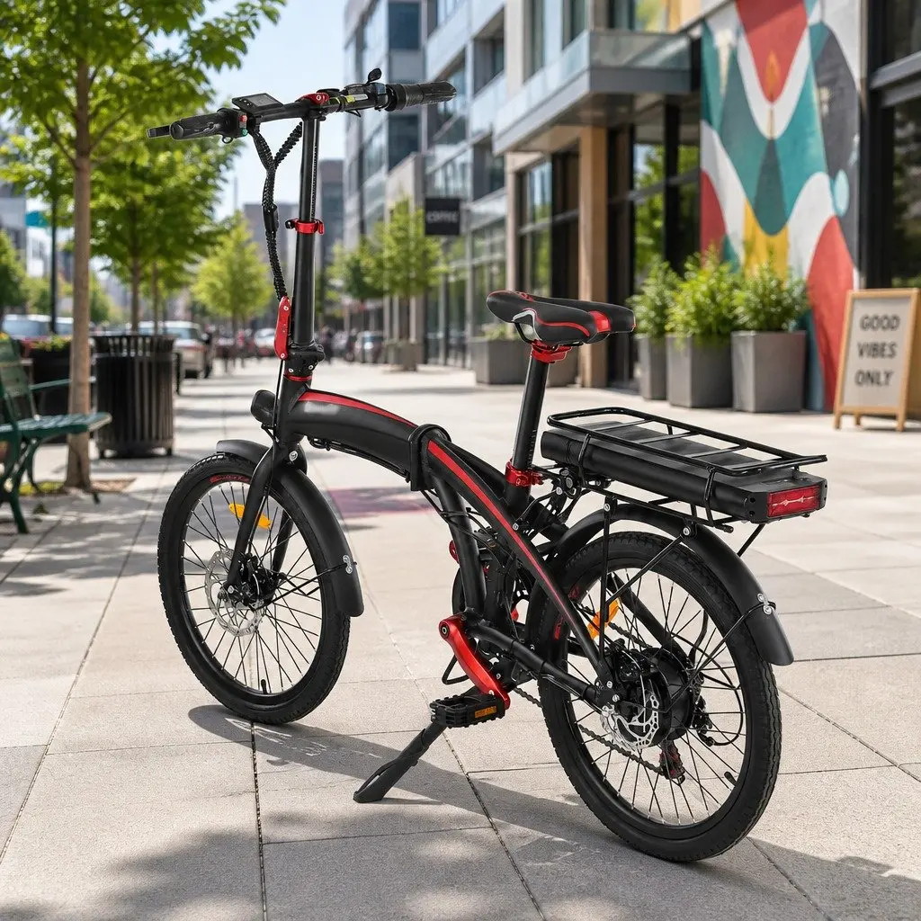 Folding Electric Bike 250W Motor Urban Commuter eBike Portable Rechargeable