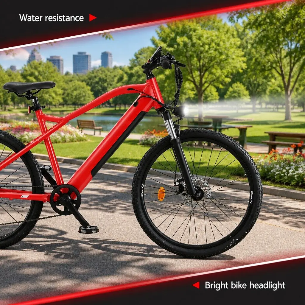 26 Inch Electric Mountain Bike eBike 250W Motor 36V Li-ion Battery Red
