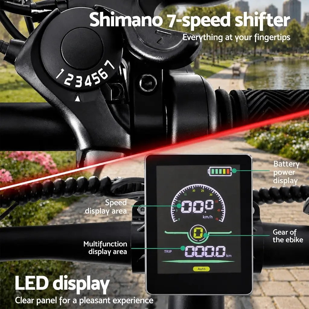 26 Inch Electric Mountain Bike eBike 250W Motor 36V Li-ion Battery Red