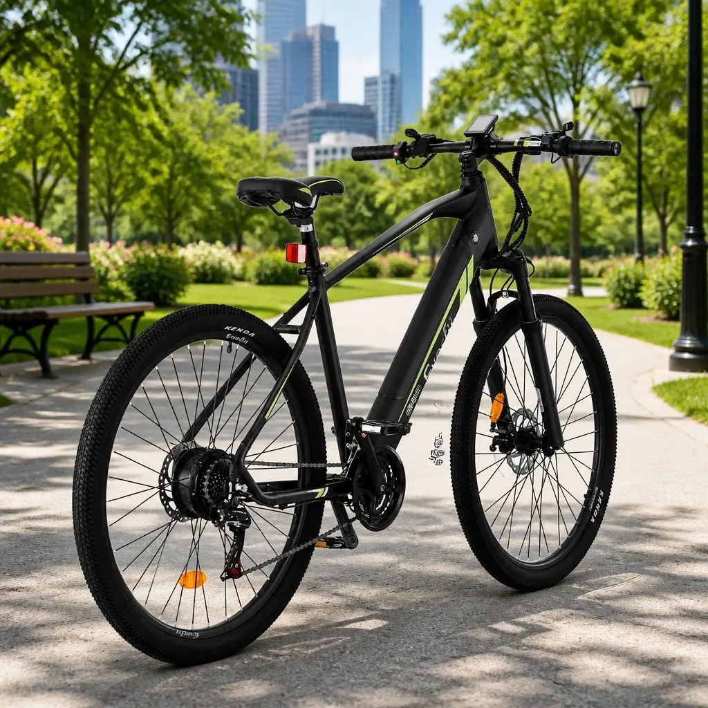 Electric Mountain Bike 250W Motor 27.5 Inch Wheel 21 Speed Aluminium Alloy Frame Black