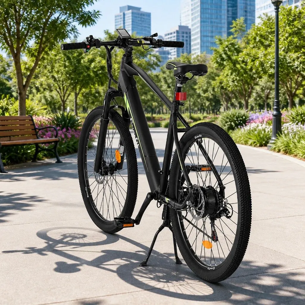 Electric Mountain Bike 250W Motor 27.5 Inch Wheel 21 Speed Aluminium Alloy Frame Black