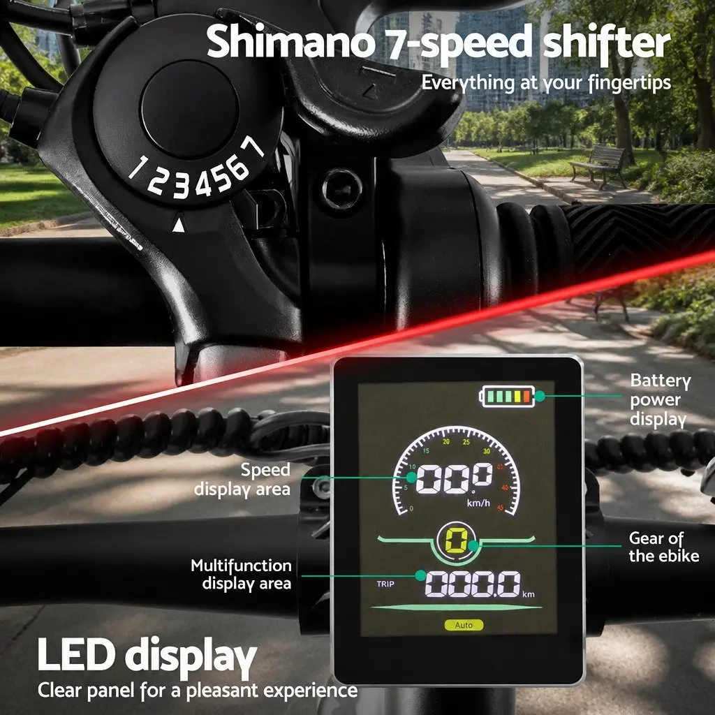 Electric Mountain Bike 250W Motor 27.5 Inch Wheel 21 Speed Aluminium Alloy Frame Black
