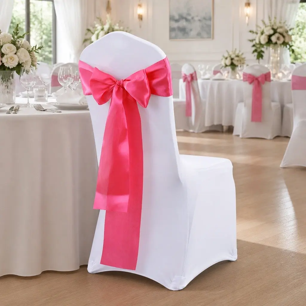 Satin Chair Sashes Table Runners 278cm x 18cm Mauve Wedding Event Decoration