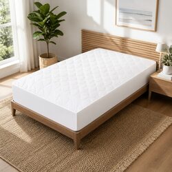 King Single Fitted Waterproof Mattress Protector Dust Mite Allergen Prevention