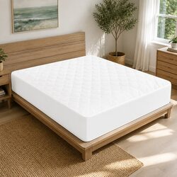 Single Fitted Waterproof Mattress Protector Dust Mite Allergen Prevention