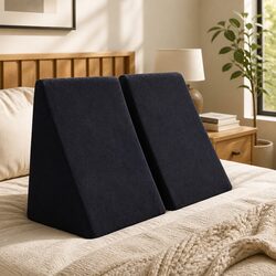 Cool Gel Memory Foam Wedge Pillow Back Support Cushion Elevate Upper Body Leg