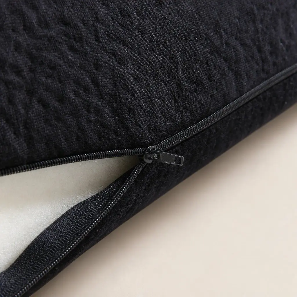 Wedge Pillow Memory Foam Cool Gel Back Support Cushion Black 61x61x25cm
